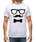 Glasses Moustache Bowtie Mens T-Shirt