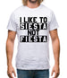 I Like To Siesta Not Fiesta Mens T-Shirt