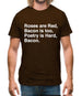 Roses Are Red, Bacon Is Too, Poetry Is Hard, Bacon. Mens T-Shirt