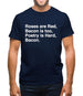 Roses Are Red, Bacon Is Too, Poetry Is Hard, Bacon. Mens T-Shirt