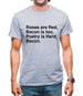 Roses Are Red, Bacon Is Too, Poetry Is Hard, Bacon. Mens T-Shirt