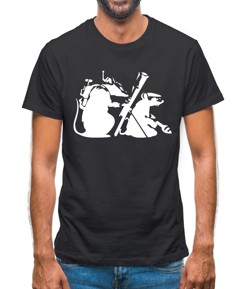 Banksy - guerilla rats Mens T-Shirt