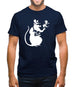 Banksy Listening Rat Mens T-Shirt