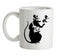 Banksy Listening Rat Ceramic Mug