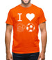 I Heart Beer and Football Mens T-Shirt