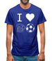 I Heart Beer and Football Mens T-Shirt