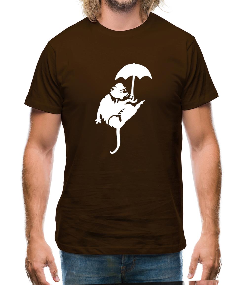Banksy Flying Rat Mens T-Shirt