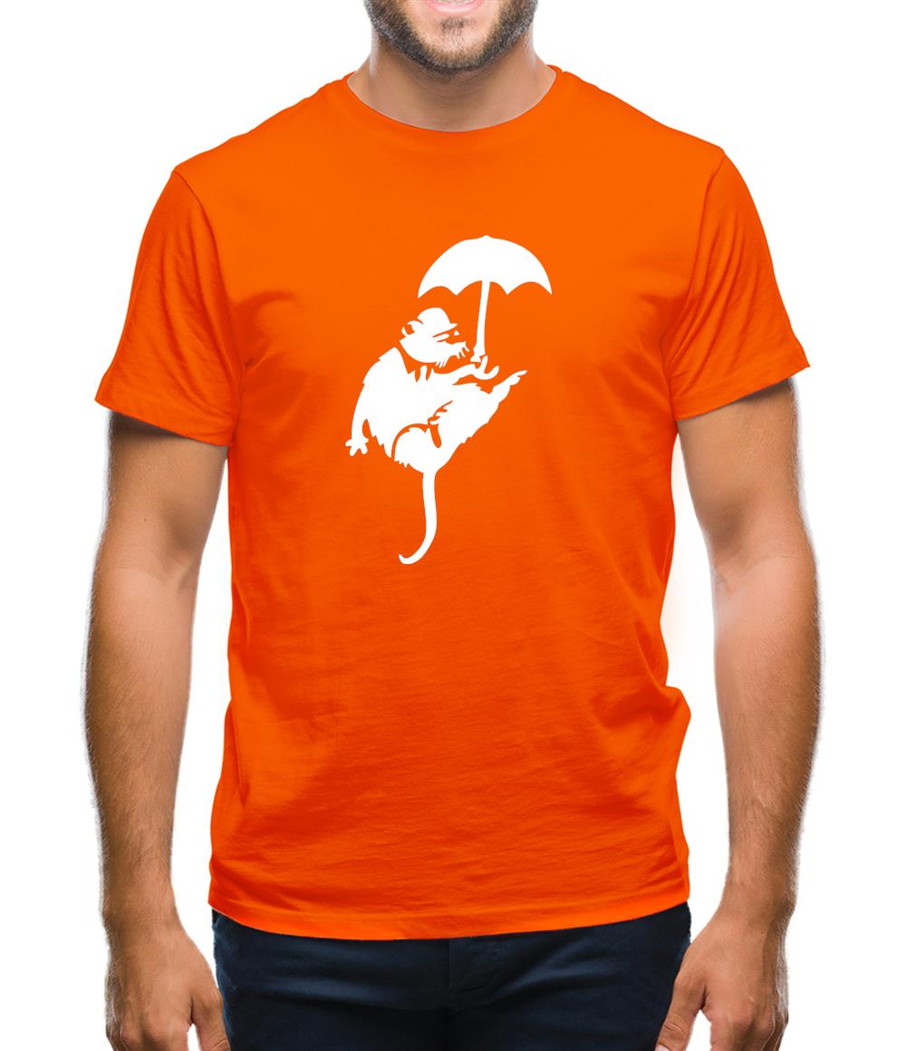 Banksy Flying Rat Mens T-Shirt