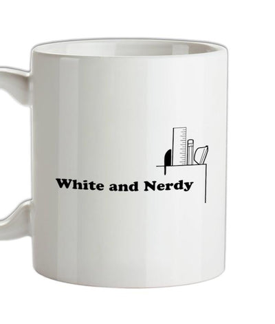 White and Nerdy Ceramic Mug