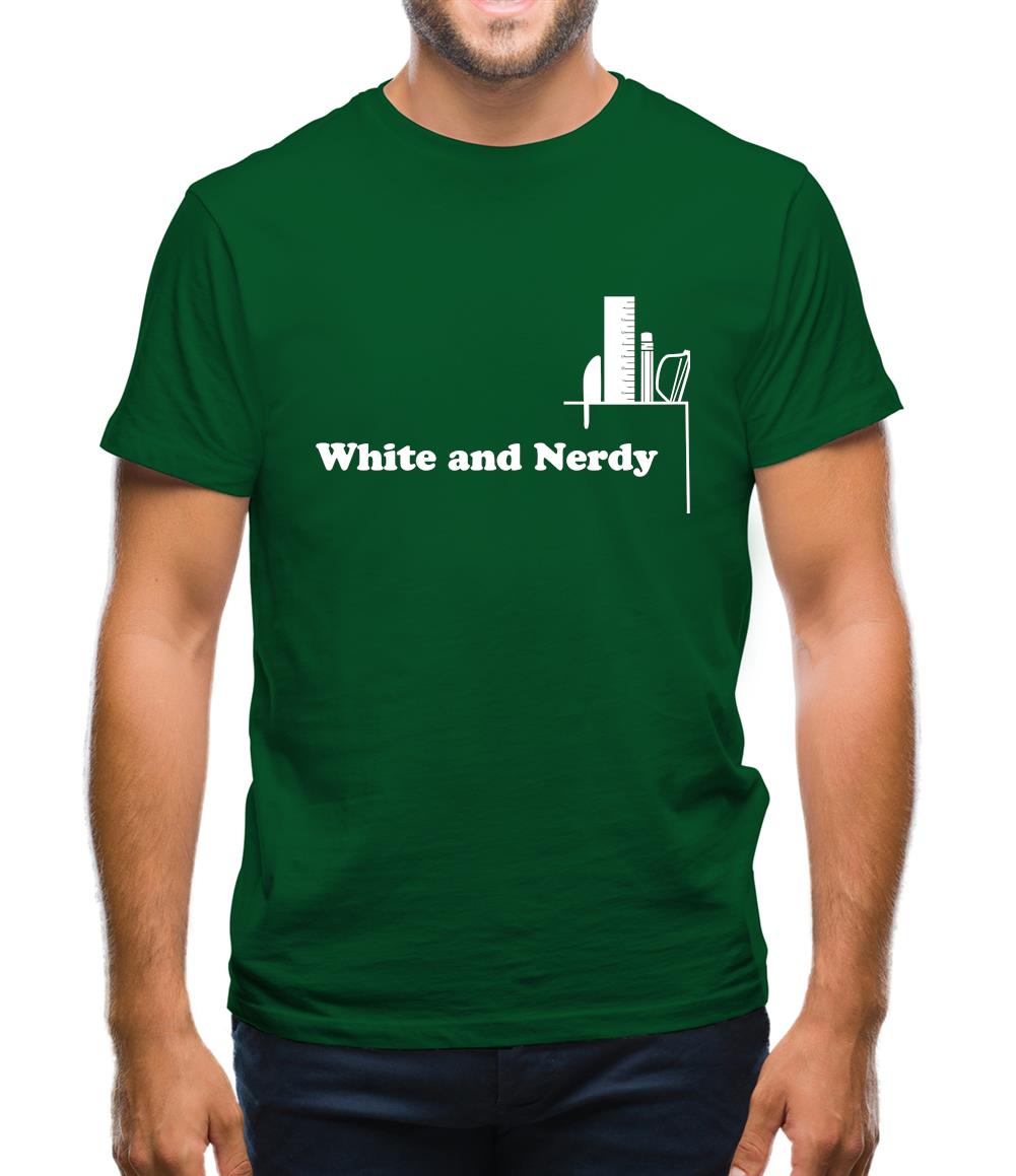 White and Nerdy Mens T-Shirt