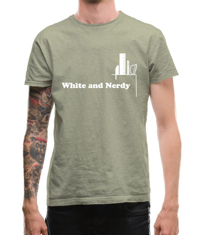 White and Nerdy Mens T-Shirt