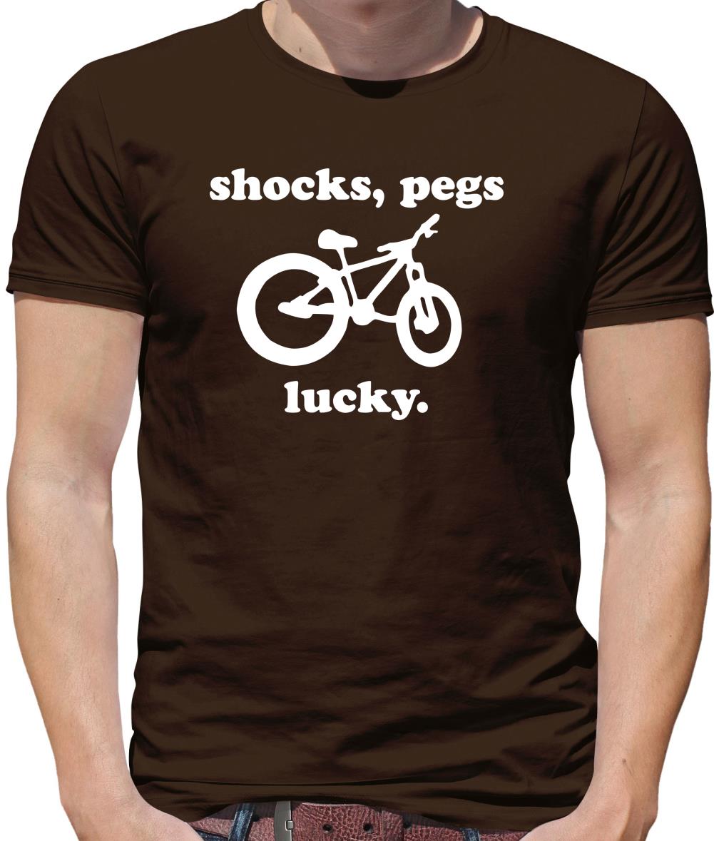 Shocks, Pegs, Lucky. Mens T-Shirt