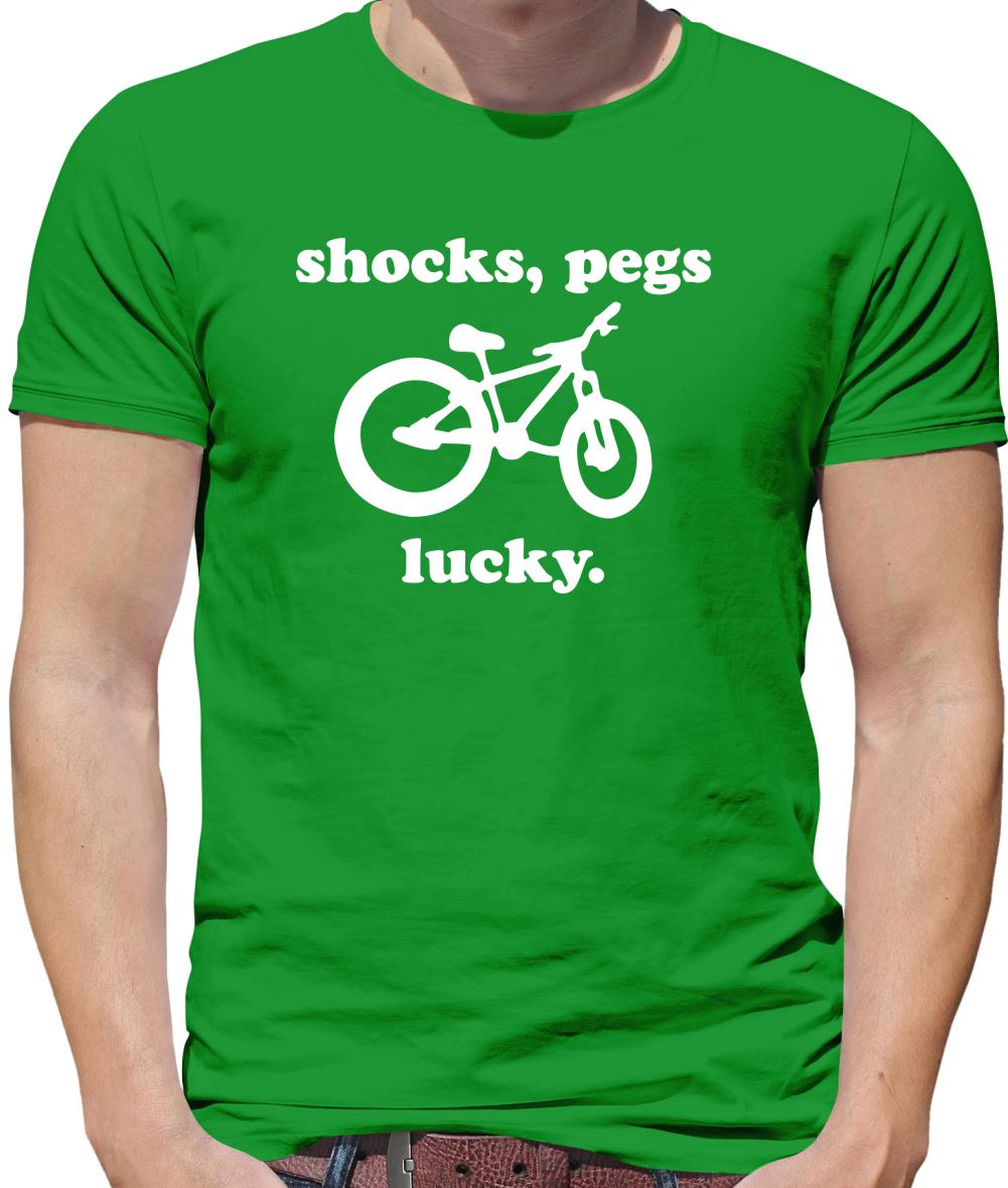 Shocks, Pegs, Lucky. Mens T-Shirt