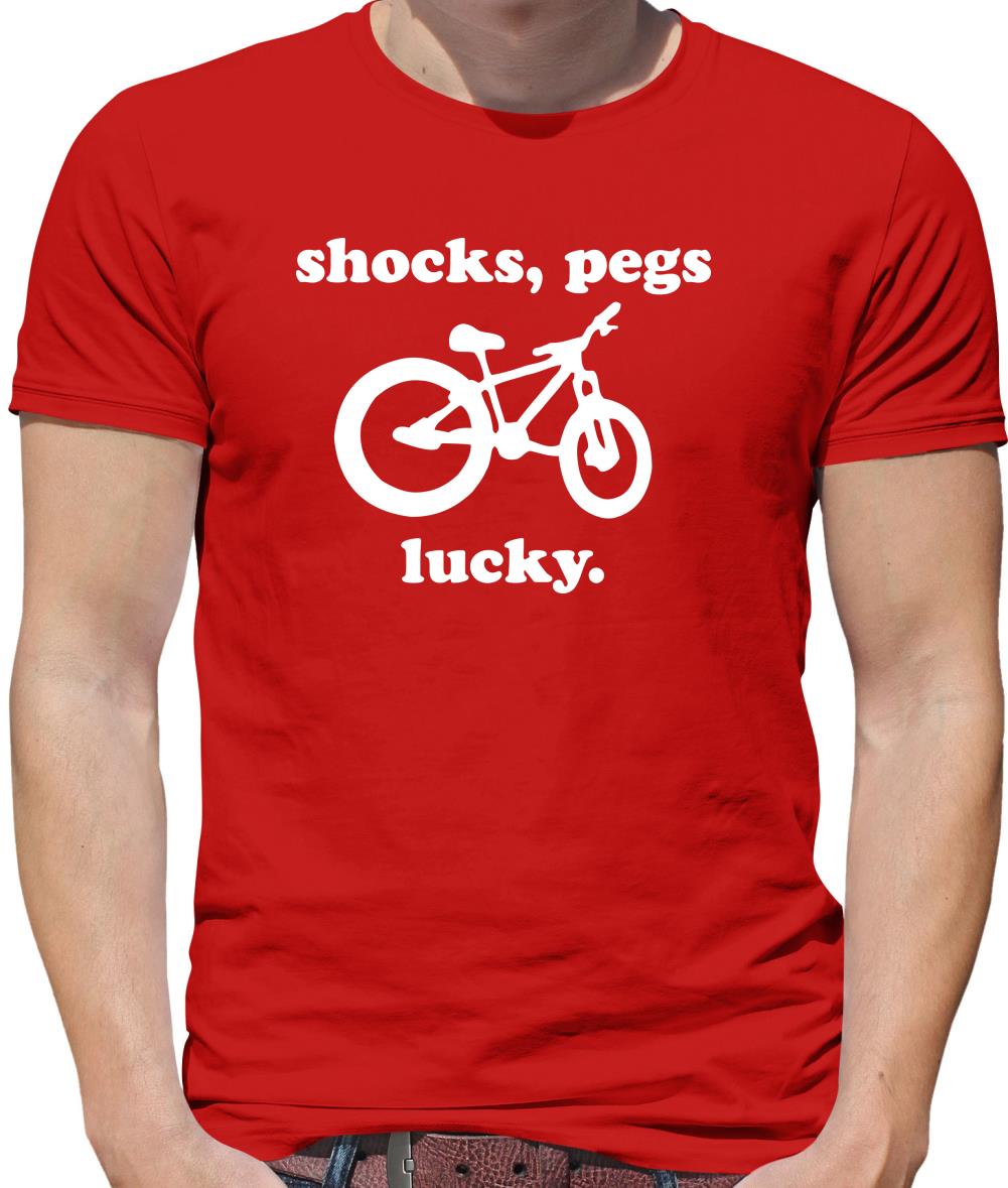 Shocks, Pegs, Lucky. Mens T-Shirt