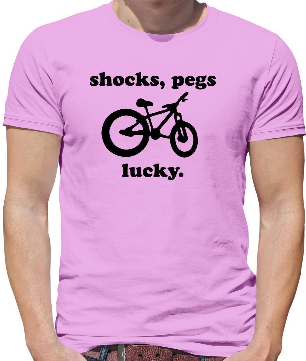 Shocks, Pegs, Lucky. Mens T-Shirt