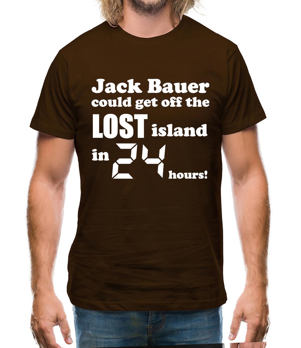 Jack Bauer could get off the Lost island in 24 hours! Mens T-Shirt