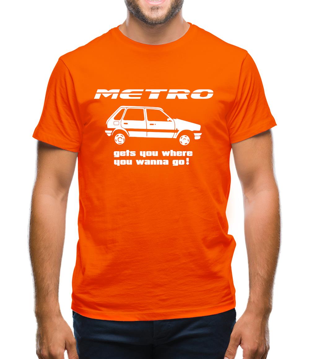Metro gets you where you wanna go! Mens T-Shirt