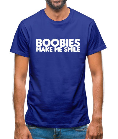 Boobies Make Me Smile Mens T-Shirt