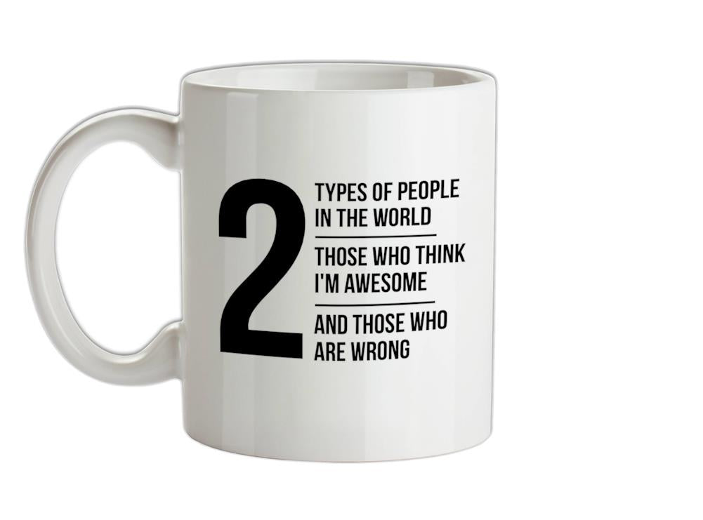 2 types of people in this world, those who think I'm awesome and those who are wrong Ceramic Mug