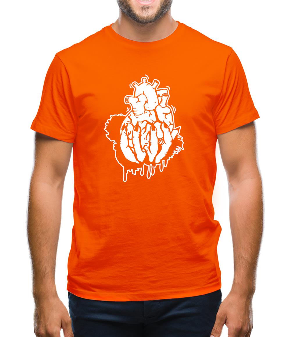 Hand Heart Burst Top Mens T-Shirt