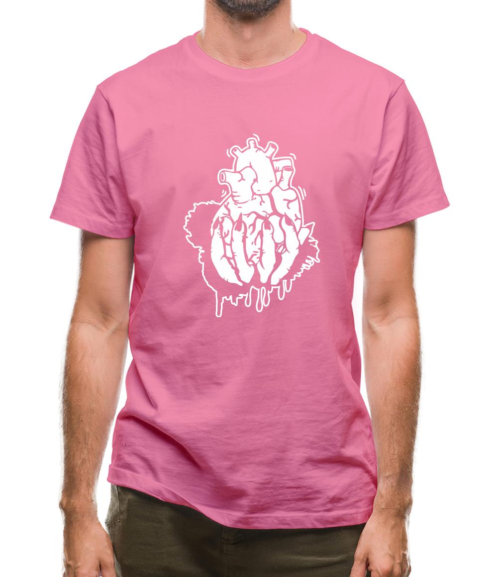 Hand Heart Burst Top Mens T-Shirt