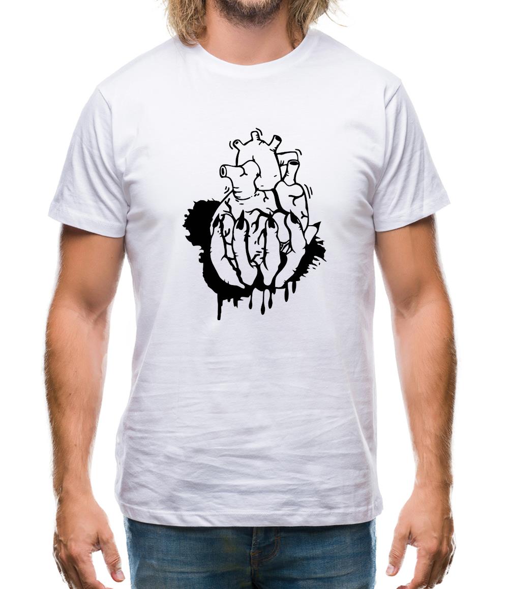 Hand Heart Burst Top Mens T-Shirt