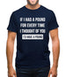 If I had a pound for every time i thought  of you, I'd have a pound Mens T-Shirt