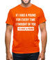 If I had a pound for every time i thought  of you, I'd have a pound Mens T-Shirt