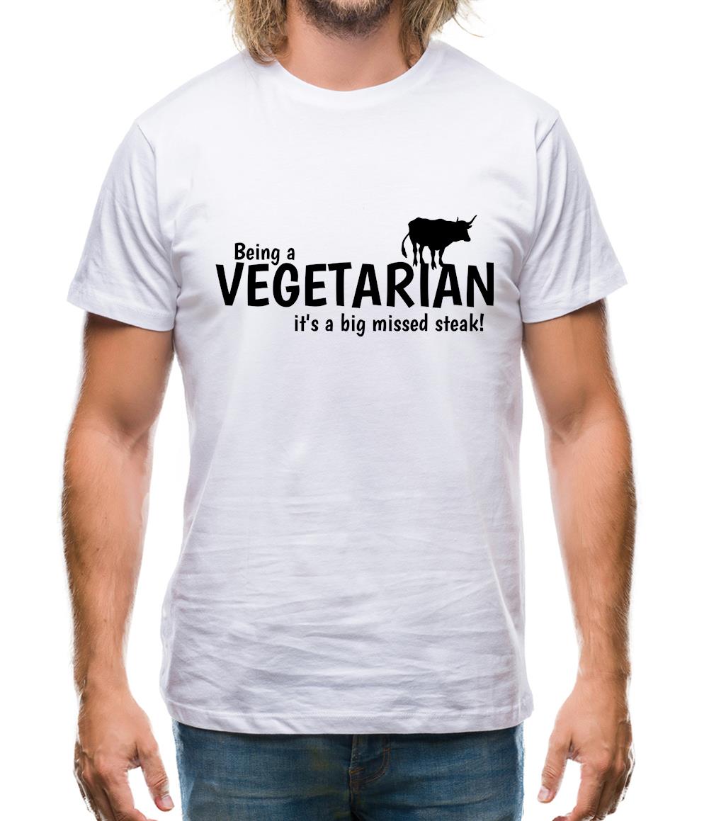 Being a vegetarian - it's a big missed steak! Mens T-Shirt