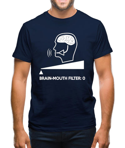 Brain-Mouth Filter Is Zero Mens T-Shirt