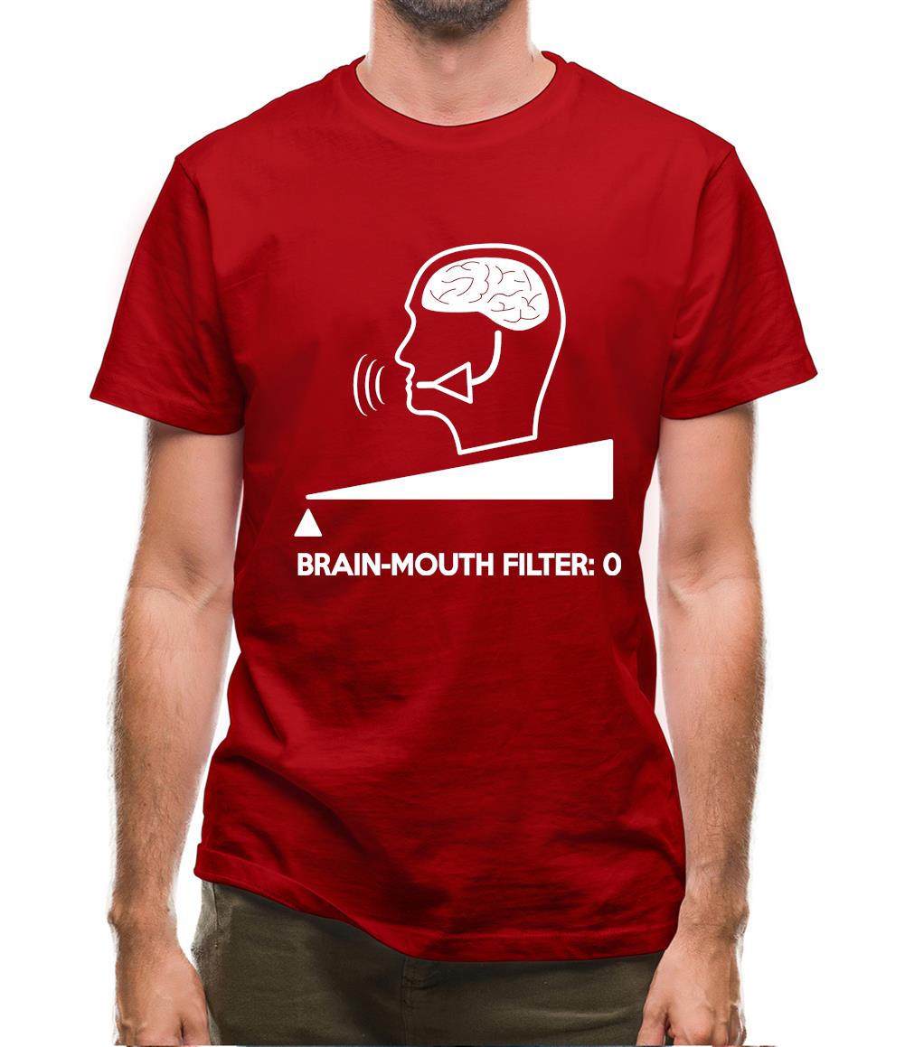 Brain-Mouth Filter Is Zero Mens T-Shirt
