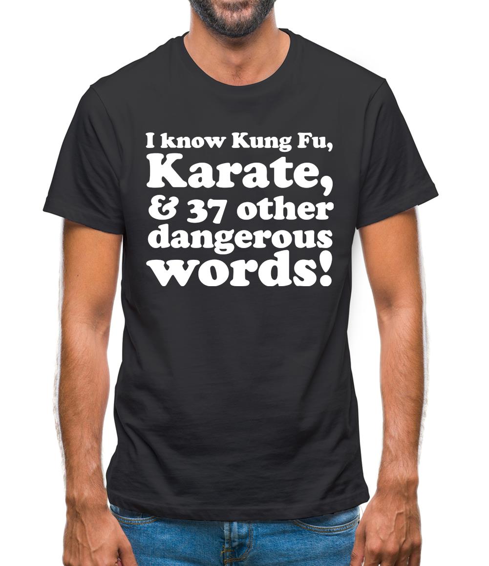 I know Kung Fu, Karate, & 37 other dangerous words! Mens T-Shirt