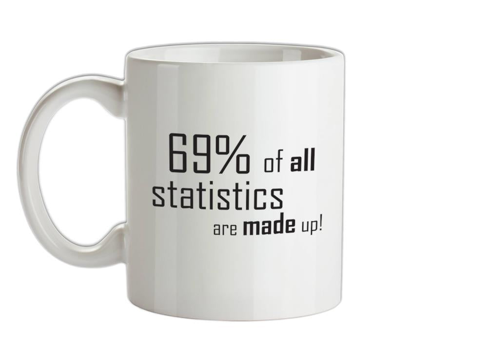 69% of all statistics are made up! Ceramic Mug