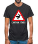 Caution Stags Mens T-Shirt