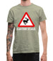 Caution Stags Mens T-Shirt