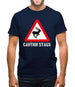 Caution Stags Mens T-Shirt