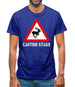 Caution Stags Mens T-Shirt
