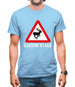 Caution Stags Mens T-Shirt