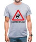 Caution Stags Mens T-Shirt