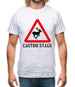 Caution Stags Mens T-Shirt