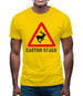 Caution Stags Mens T-Shirt