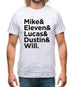 Mike & Eleven & Lucas & Dustin & Will Mens T-Shirt