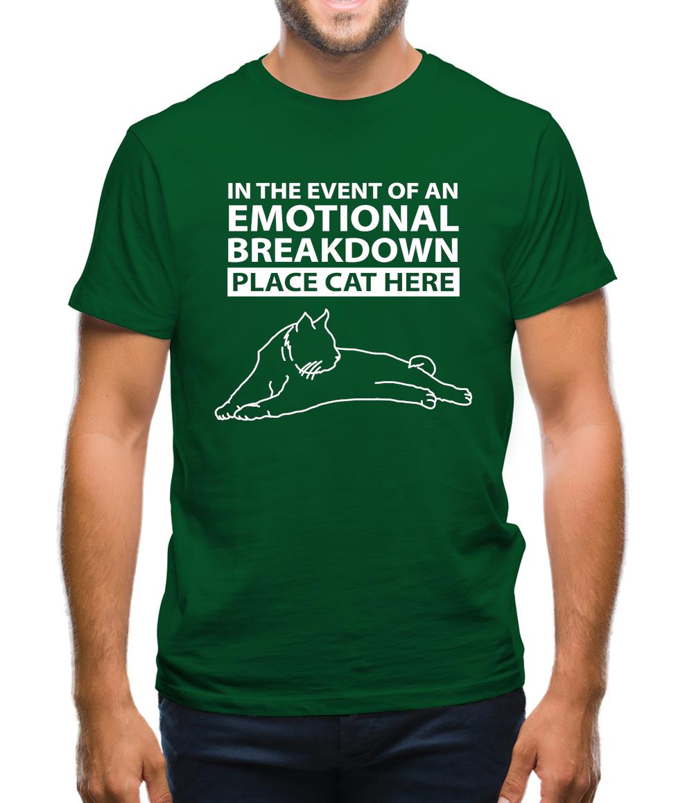 In Case Of Emotional Breakdown Place Cat Here Mens T-Shirt