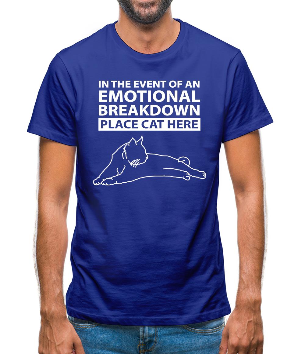 In Case Of Emotional Breakdown Place Cat Here Mens T-Shirt