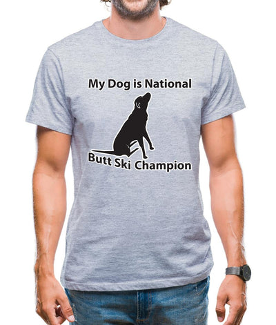 My Dog is Butt Ski Champ Mens T-Shirt