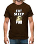 Eat Sleep Pug Mens T-Shirt