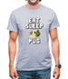 Eat Sleep Pug Mens T-Shirt