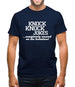 Knock Knock Jokes - Completely Wasted On The Homeless! Mens T-Shirt