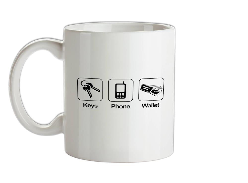 Keys Phone Wallet Ceramic Mug