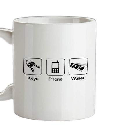 Keys Phone Wallet Ceramic Mug